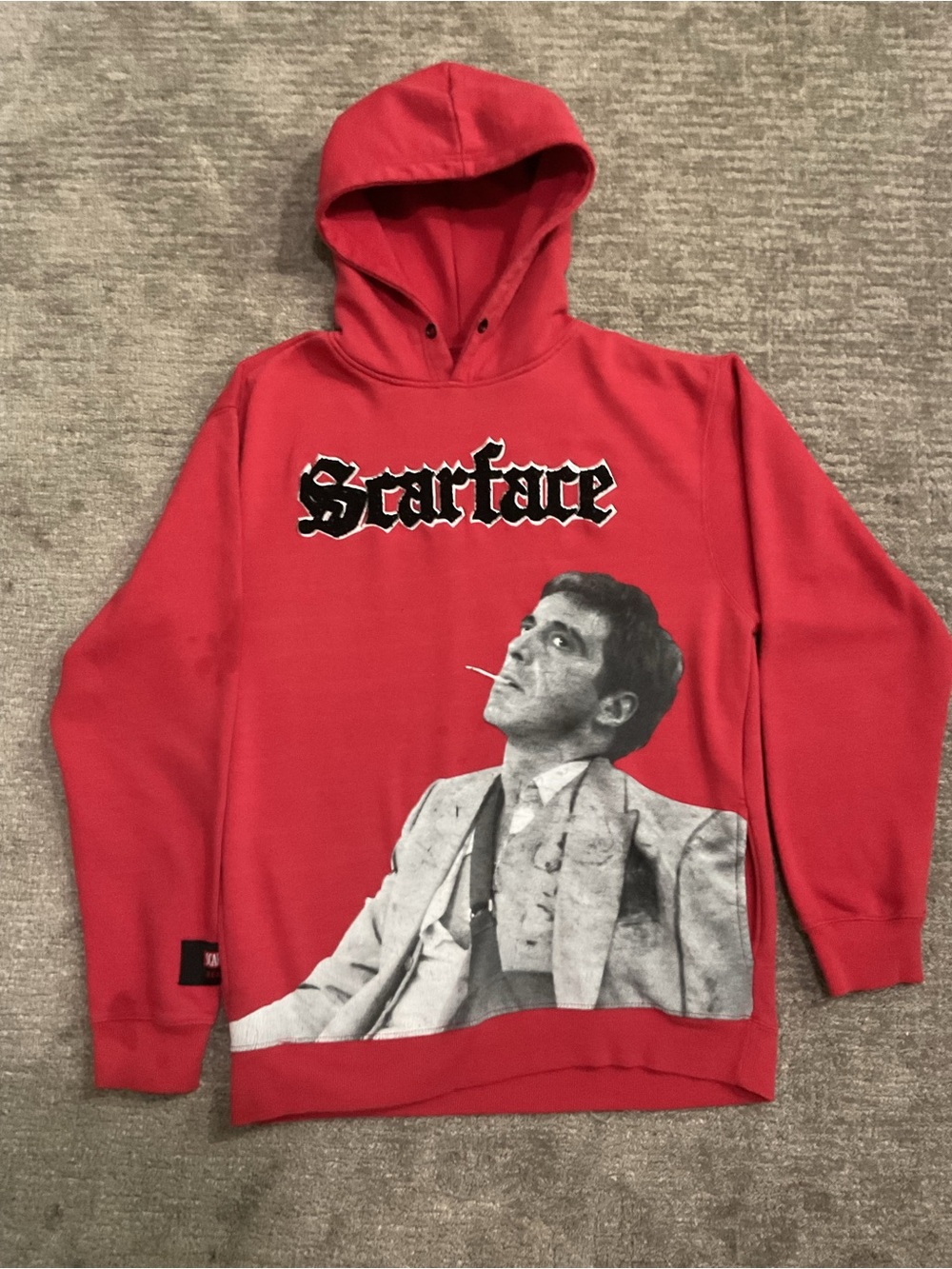 Reason Red Scarface Hoodie with Graphic Portrait (see details)